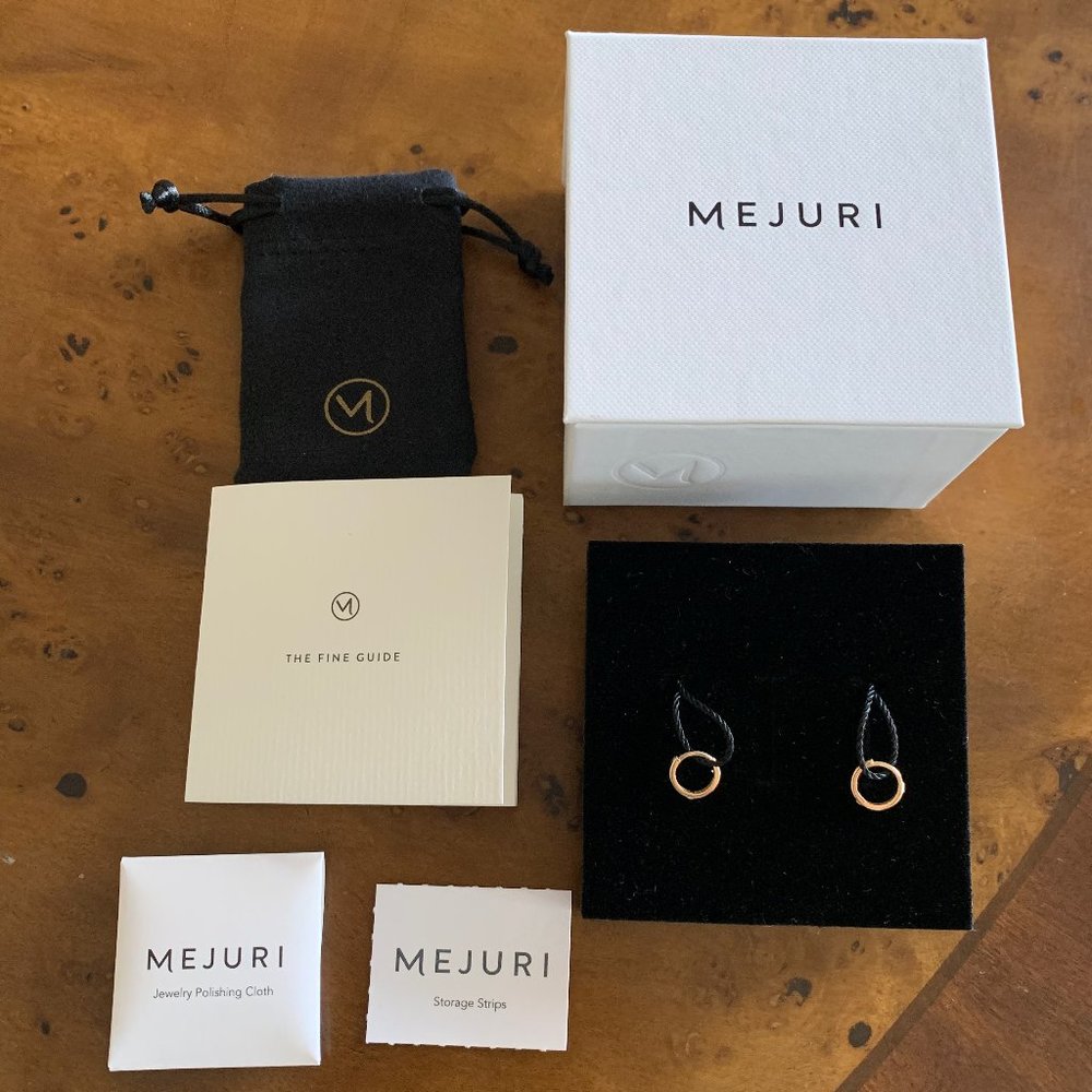 Mejuri Pair of 14k Single Mini Hoop